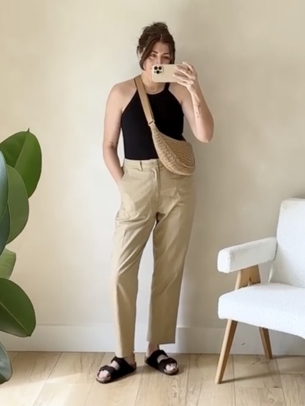 Uniqlo Linen Cotton Tapered Pants